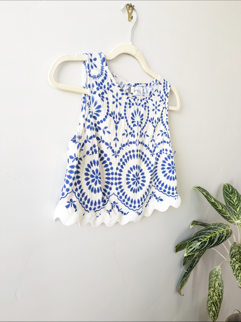 SHEIN Blue & White Printed Two-Piece Set - Picture 5 of 10